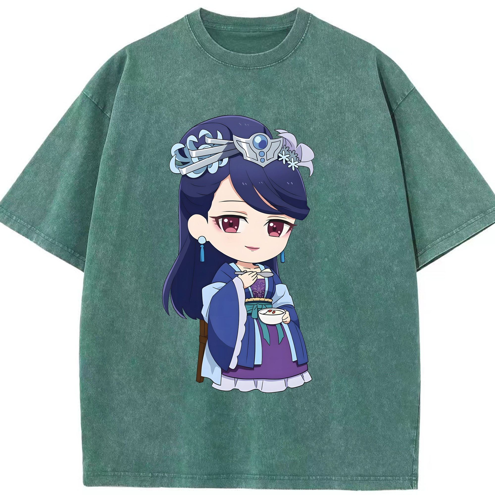 （画像用） 薬屋のひとりごと The Apothecary Diaries 綿100% ヴィンテージ風 半袖Tシャツ（フロントプリント）